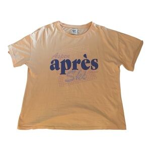 EUC Princess Polly Pink/Apricot Tee “Après Ski” Sz Small